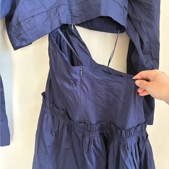 Jason Wu Navy Long Sleeve Mini Dress - Size XS - Picture 6 of 8